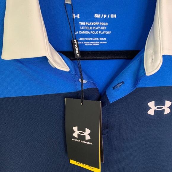 NWT Under Armour Polo Men's Sz Small The Playoff Polo Victory Blue Style 1327037 - Picture 3 of 7